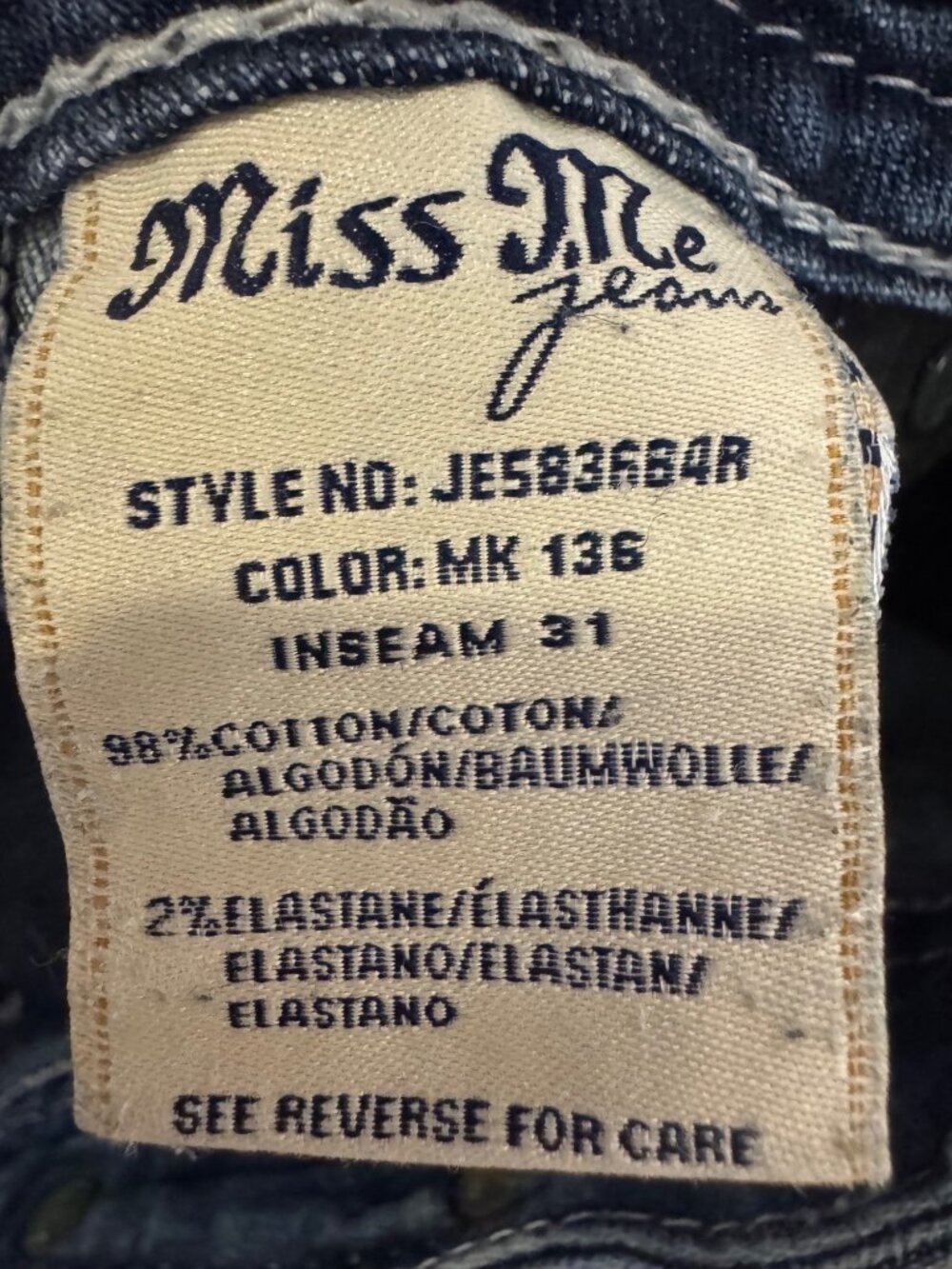 Miss Me Womens Bootcut Jeans Size 25 Studded Embellished Pockets - Picture 3 of 7